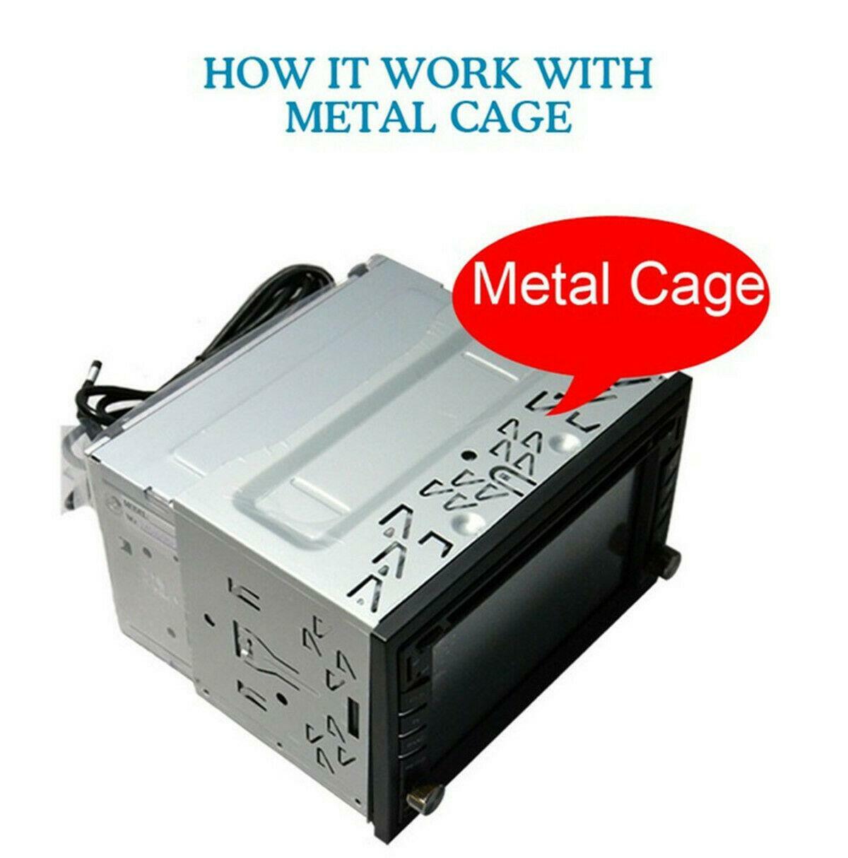 Metal Fascia frame kit for dashboard mounting (2DIN) suitable for car radio, DVD, and stereo installation. n