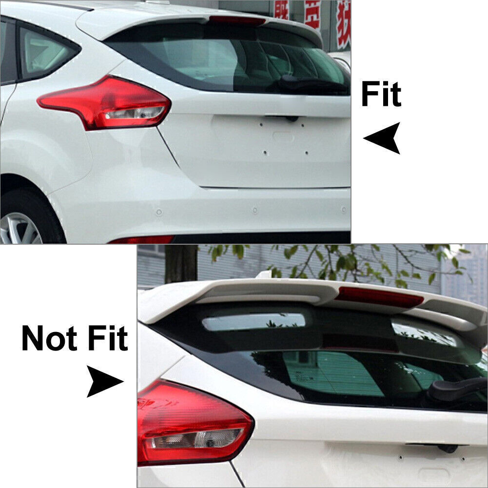 Rear Window Spoiler Side Wing Cover for Ford Focus Hatchback 2014 - 2018 Black