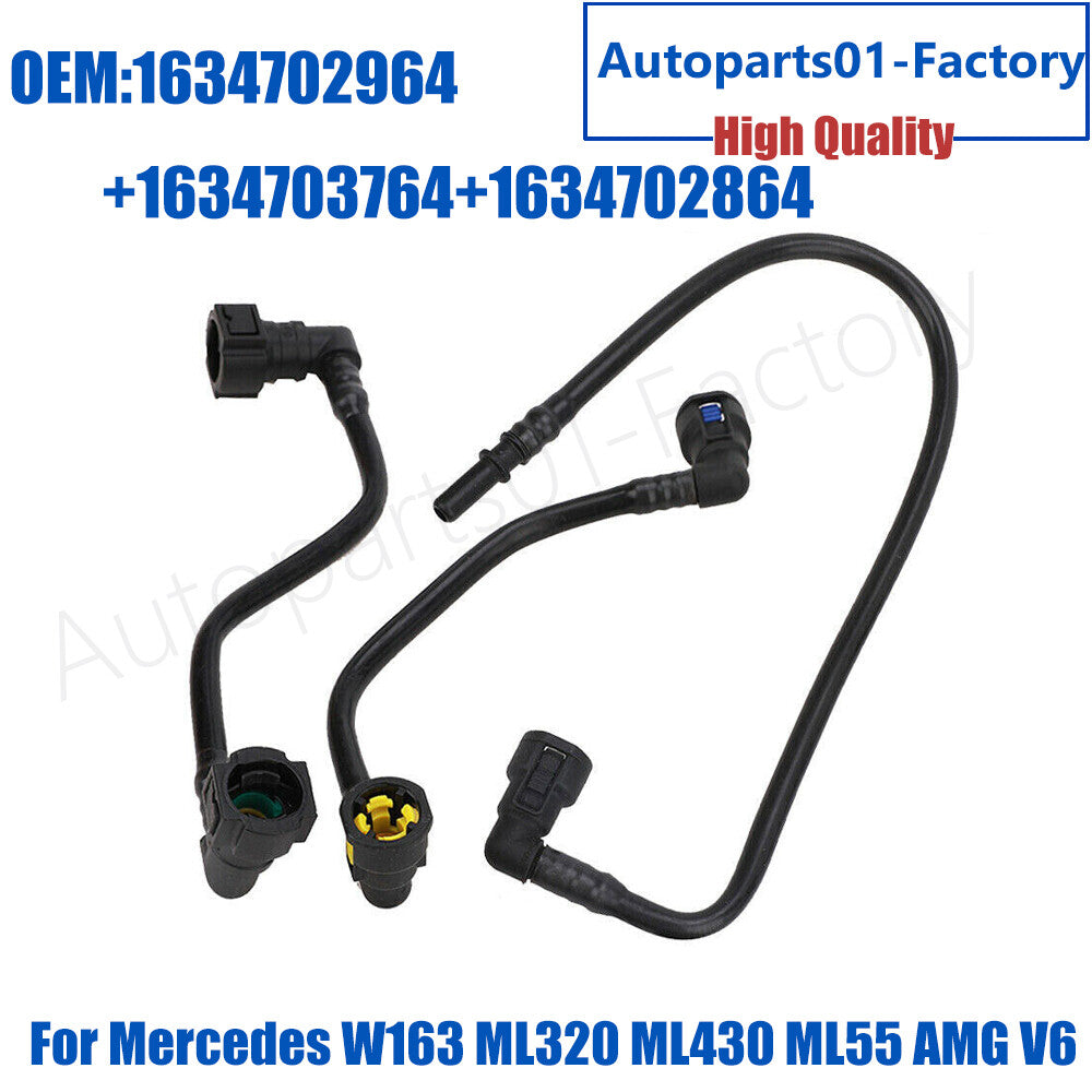 Set of 3pcs Fuel line Hose Kit For 98-05 for Mercedes W163 ML320 ML430 ML55 AMG V6