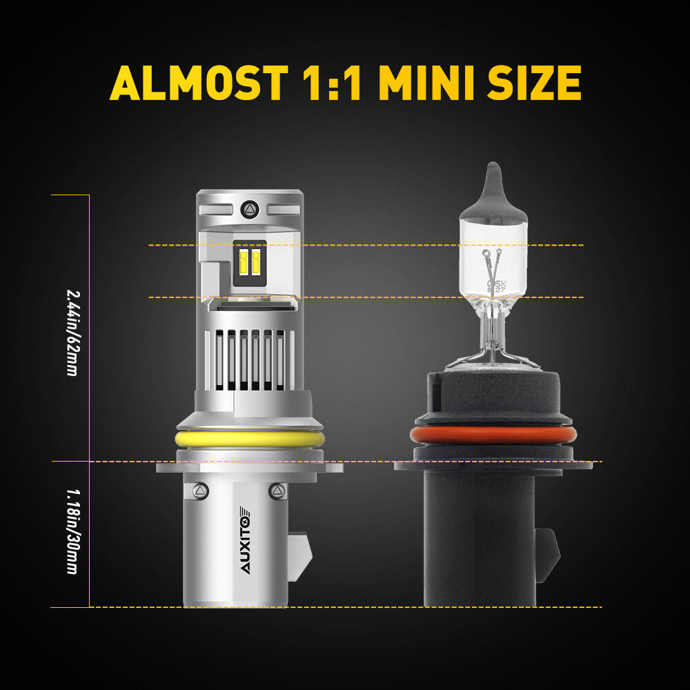 9004 HB1 LED Headlight Bulb, High and Low Beam 6000K, Xenon White, Plug and Play 20000LM