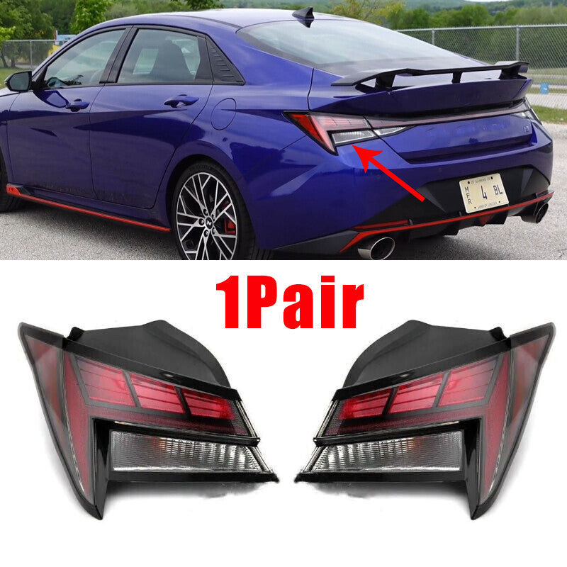 1 Pair for Hyundai for Elantra 2021-2023 Left+Right Outer LED Rear Tail Lights