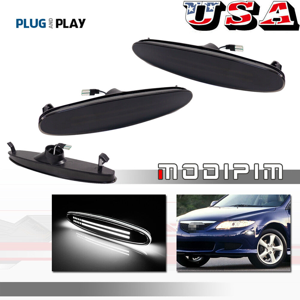 Suitable for 03-08 for Mazda 6 for Mazdaspeed6 GG1 GY1 smoked white LED side marker signal light- v