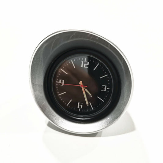 Silver Pointer Clock Round Display Car Truck Interior Accessories Dash Mount