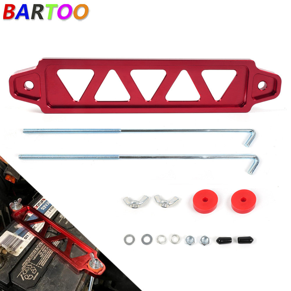 Billet Aluminum Battery Fixed Bracket Retaining Tie Down Holder 10J-Hook Bolt Q