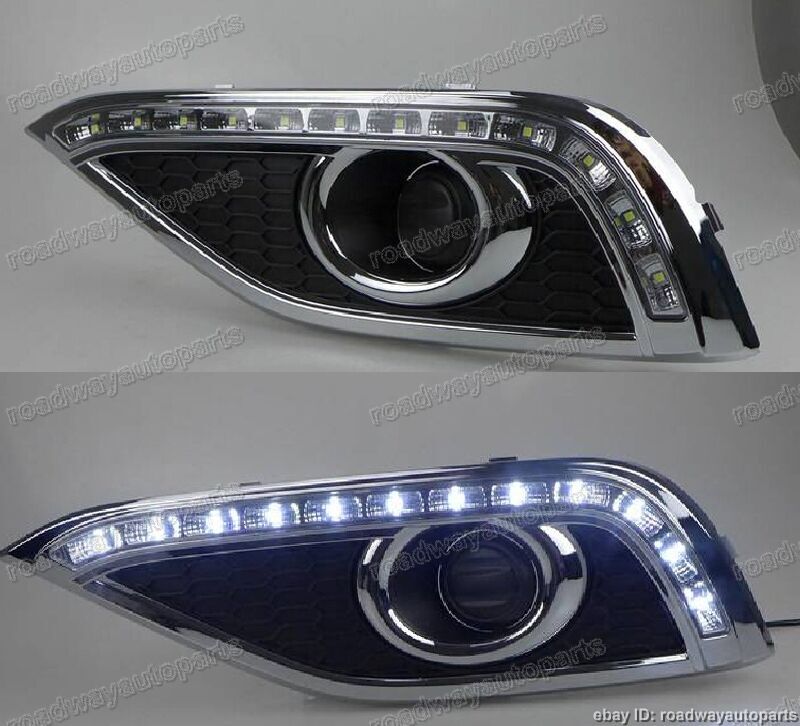2X White DRL LED Daytime Running Lights Driving Lamps for Honda CRV 2012-2014
