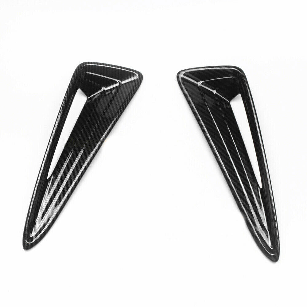 for Toyota C-HR CHR 2016-2019 2x Carbon Fiber Front Bumper Fog Light Cover Trim