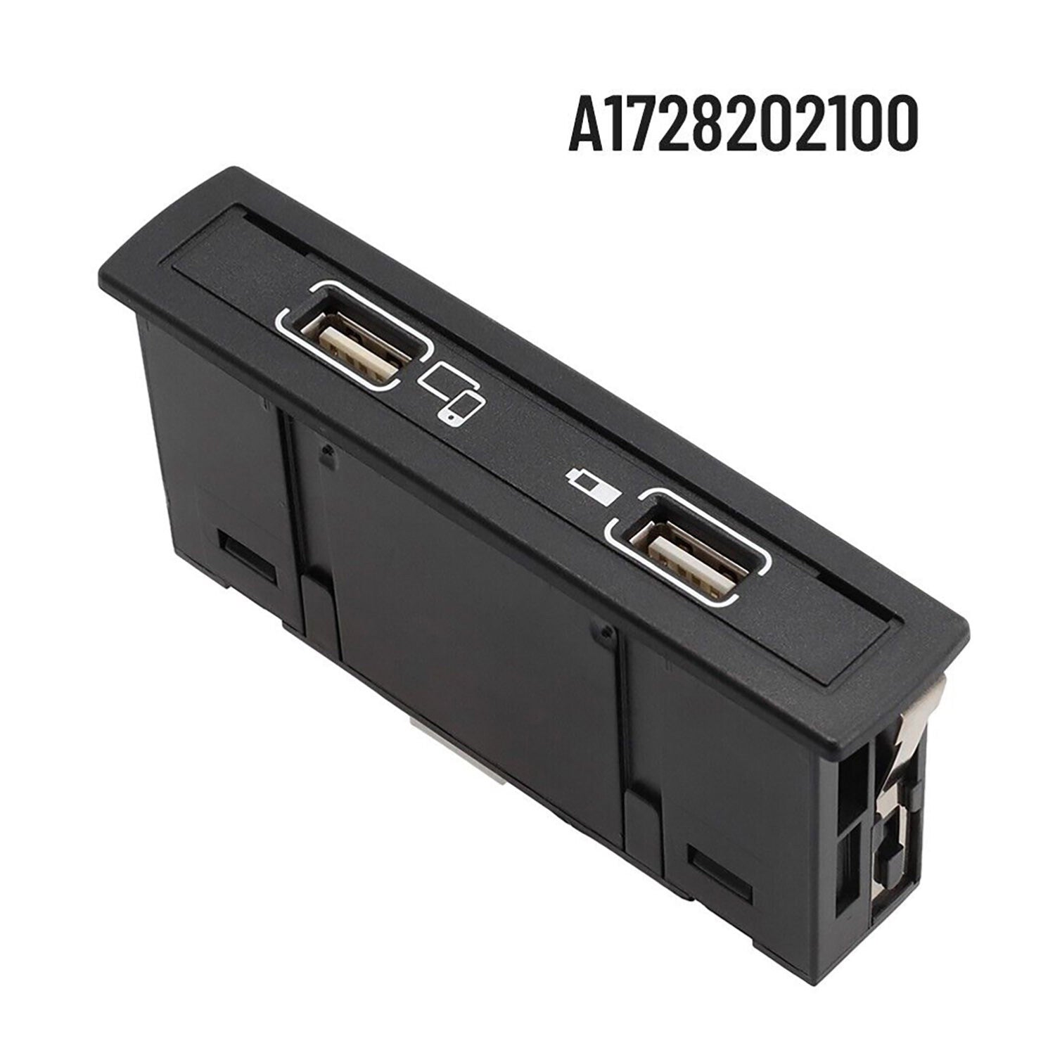 The dashboard USB socket is compatible with CLS, A-Class, GLA, CLA, GLE, and A1728202100. n