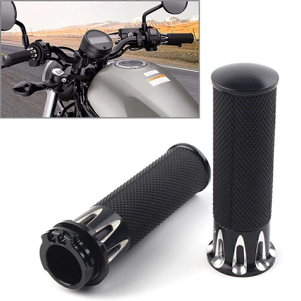 Fit for Harley Sportster XL883 XL1200 1 Handle Bar Hand Grips Black Motorcycle