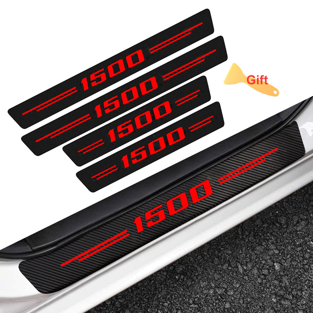 4. Red lettering door and window panel cover stickers for Dodge for RAM 1500 Crew Cab - n