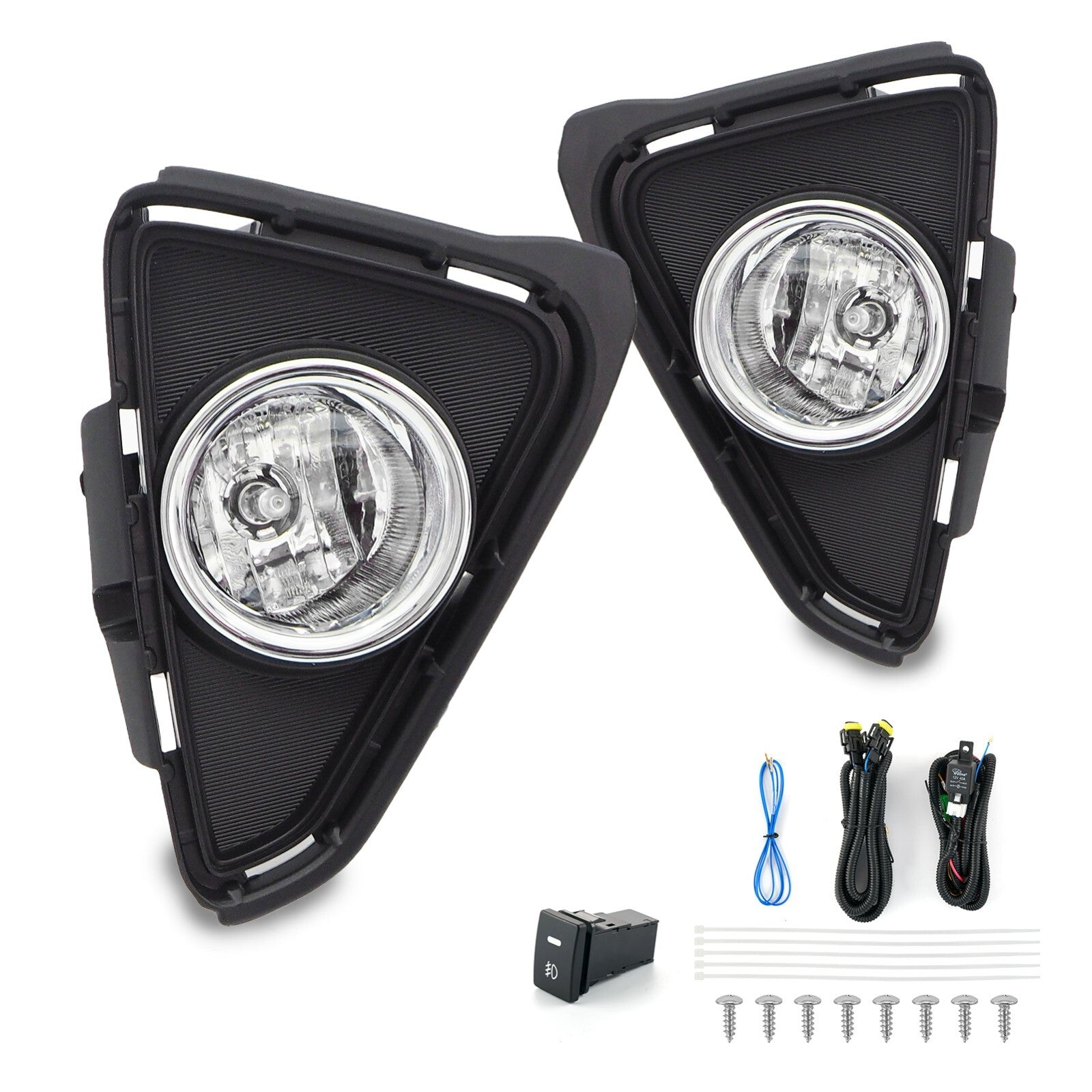 For 2016 - 2018 for RAV4 Driving Fog Light Anti-Collision Light + Switch + Wiring Kit - v