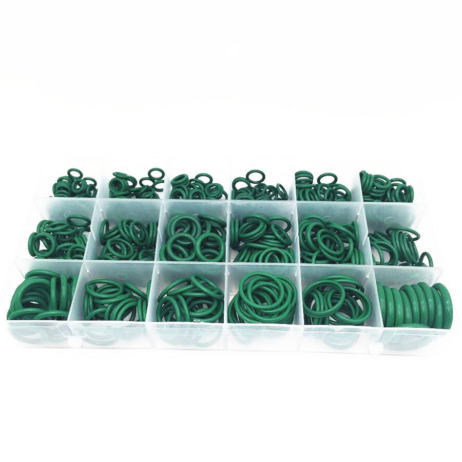 Boxed Mixed 530Pcs Car Air Conditioning O-ring Seal A/C Gaskets Green Accessory