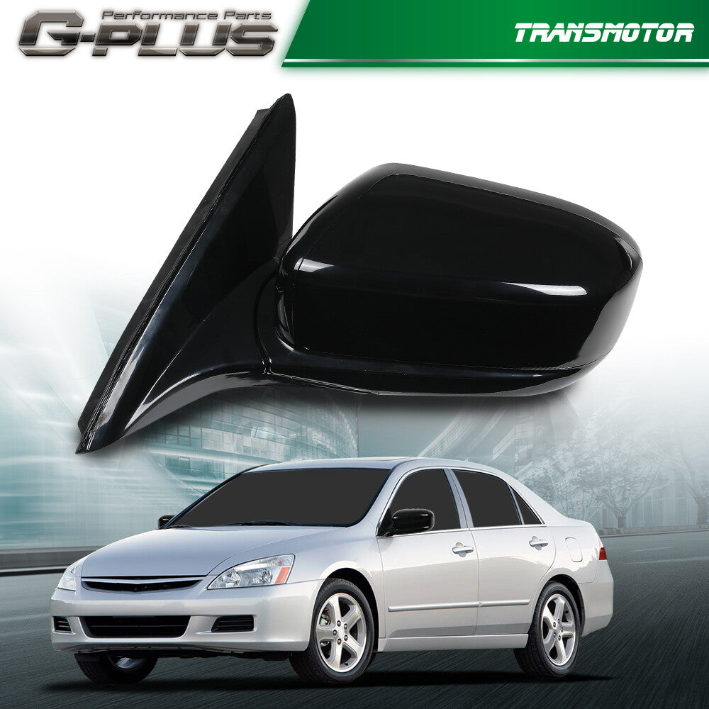 Suitable for 2003-2007 for Honda Accord car power mirror front drive side gloss black- v