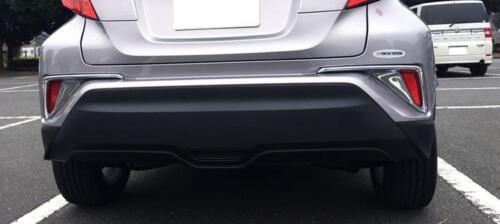 2for Toyota C-HR CHR 2016-2022 Chrome ABS Rear Bumper Fog Light Lamp Cover Trim