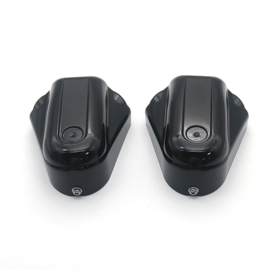Black Bar Shield Rear Axle Covers swingarm Cap For Softail FLSTC FLSTN FXSTB Q