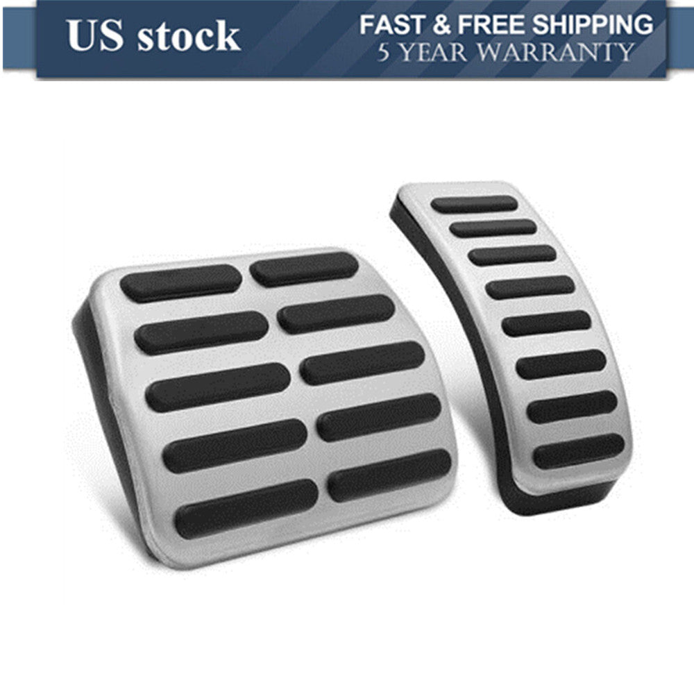 2X Interior Non-Slip Aluminum Alloy Brake Pedal Accelerator Pad for VW for Golf 3 4