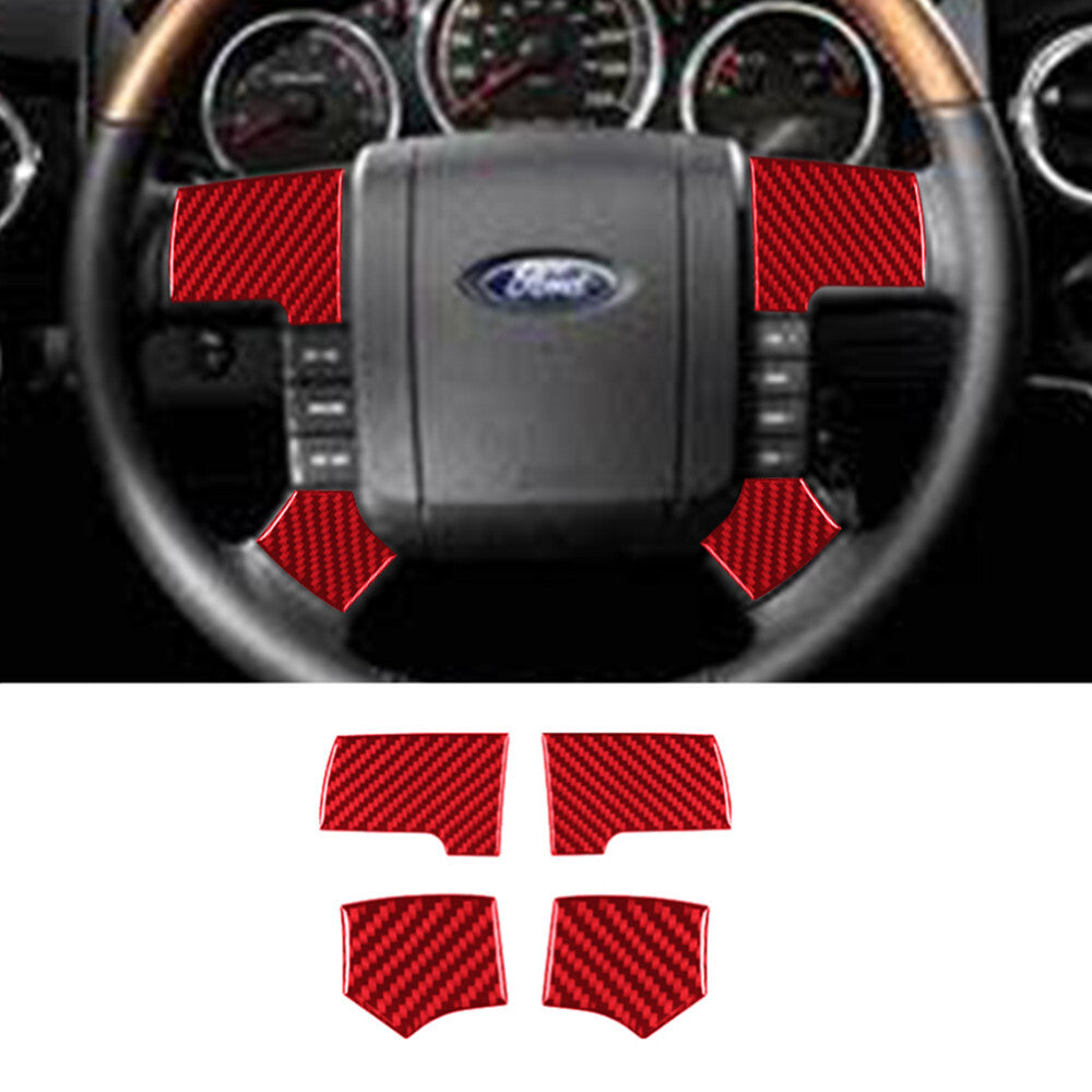 3X Red Carbon Fiber Driver Air Vent Cover Trim For 6Series F12 F13 2011-2018 v