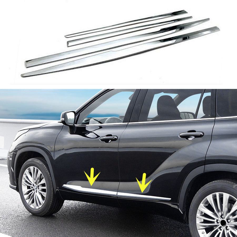 for Toyota Highlander/kluger 2020-23 Chrome ABS Side Door Body Molding cover 4x
