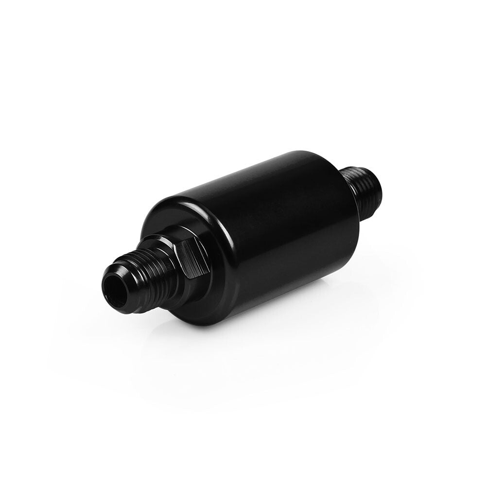 Car Flow Performance for Mini Oil Fuel Filter Inline With 100 Micron Element Black Q