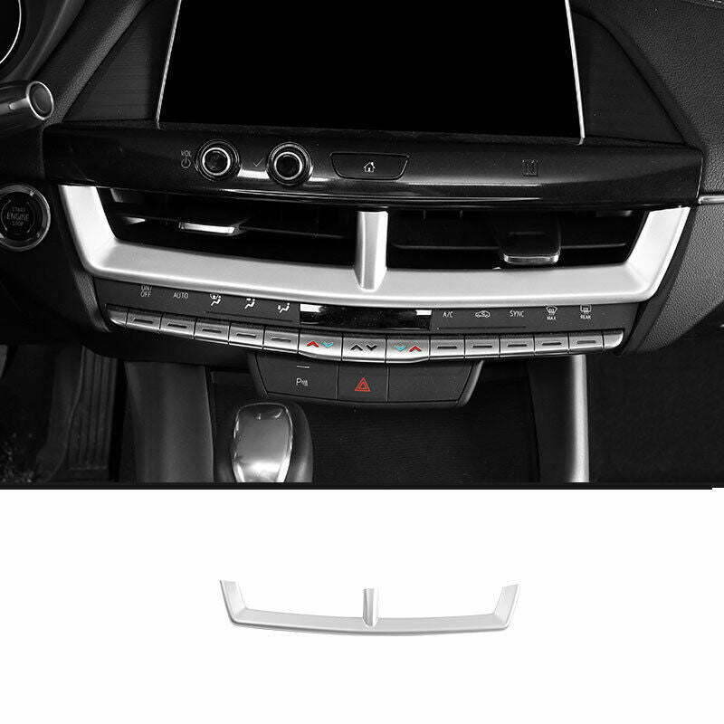1X Central Air Outlet Vent Frame Trim ABS Matte Silver for Cadillac CT4 20-2024