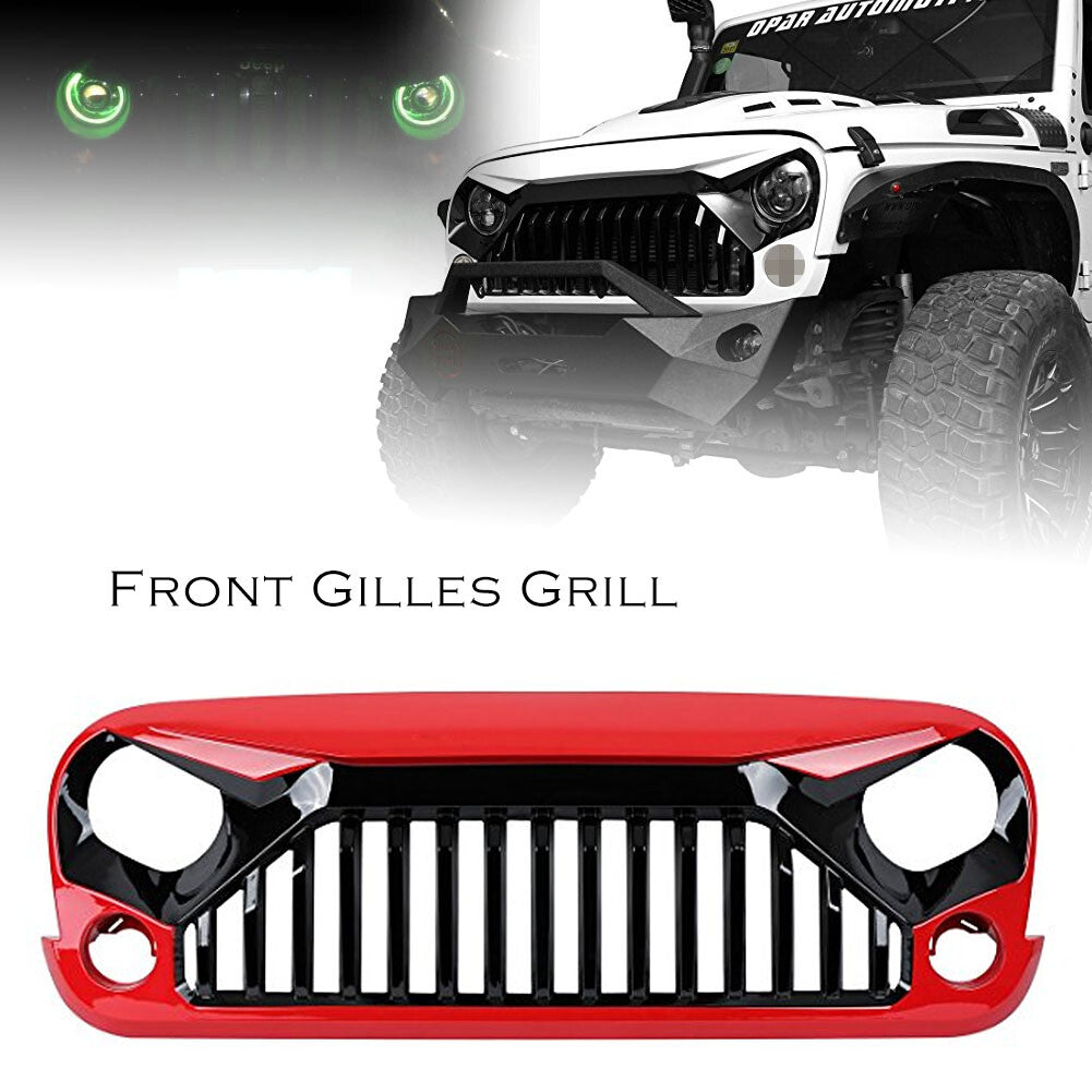 Monster Mesh Grille Grill for Jeep for Wrangler JK JKU Rubicon Sahara Sport 2007-17