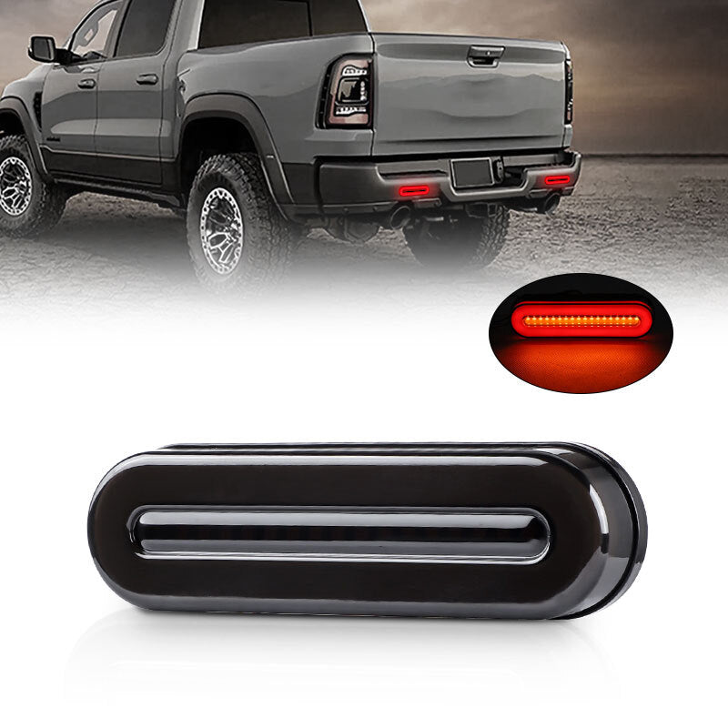 Sequential Flowing LED Turn Signal Tail Light Bar Stop Brake DRL Red+Amber Truck