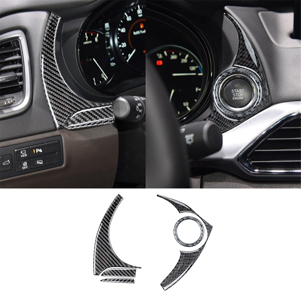 for Co -pilot Dashboard Trim Strip Cover Carbon Fiber for Chevy Impala 2014-2020 v