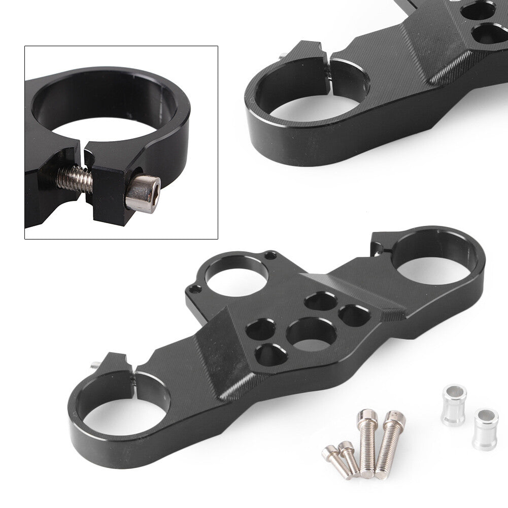 Front Triple Tree End Upper Top Clamp Fits 2005-06 for Honda CBR 600RR F5 Black CNC Q