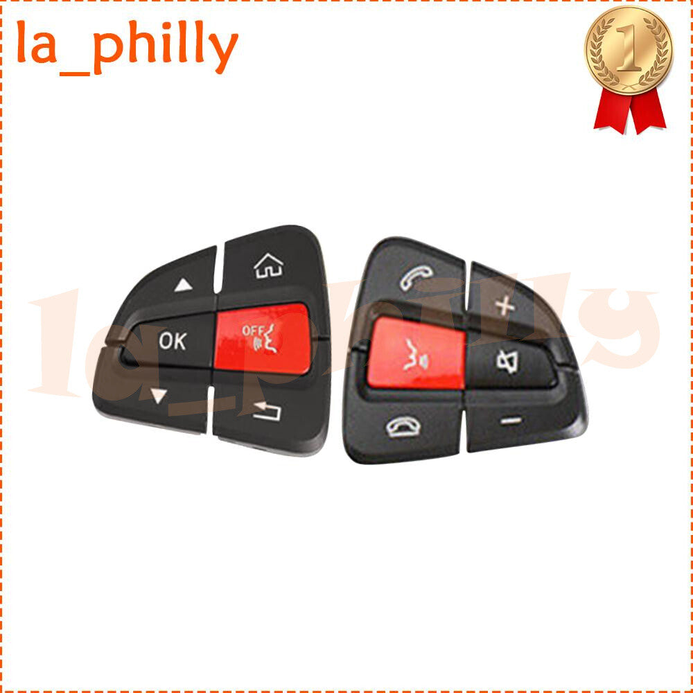 Red Steering Wheel Switch Button Cover Repair Kit for Benz W205 C-class LHRH Q