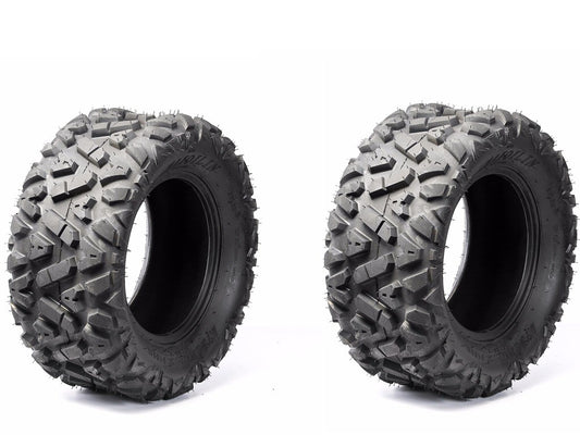 2 Pack 25x10x12 25x10-12 Rear Tyre Tire For ATV Quad Buggy Go Kart Ride on Mower