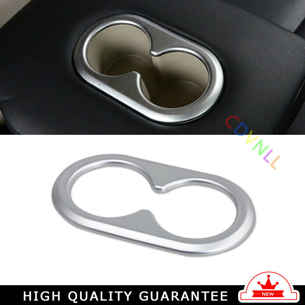 Rear Water Cup Holder Panel Trim 1PCS for Honda CRV CR-V 2012-2016 Matte Silver