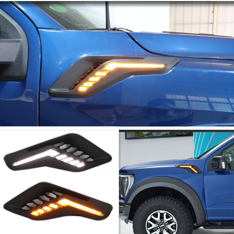 Car Body Front Side LED Light Sets 2pcs Fit for F150 2021-2023 v