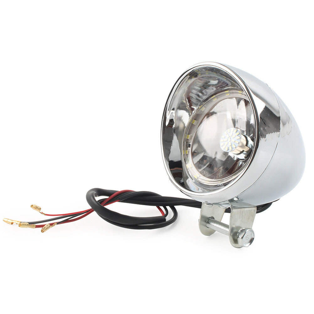 Chrome Retro Motorcycle LED Headlight Spot Lamp fit for Honda VTX 1800 Clear Lens Q
