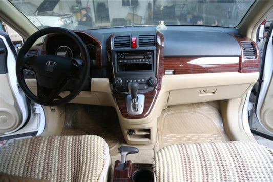 Refit Wood Grain Inner Steering Wheel Strip Cover Trim for HONDA CR-V 2007-2011