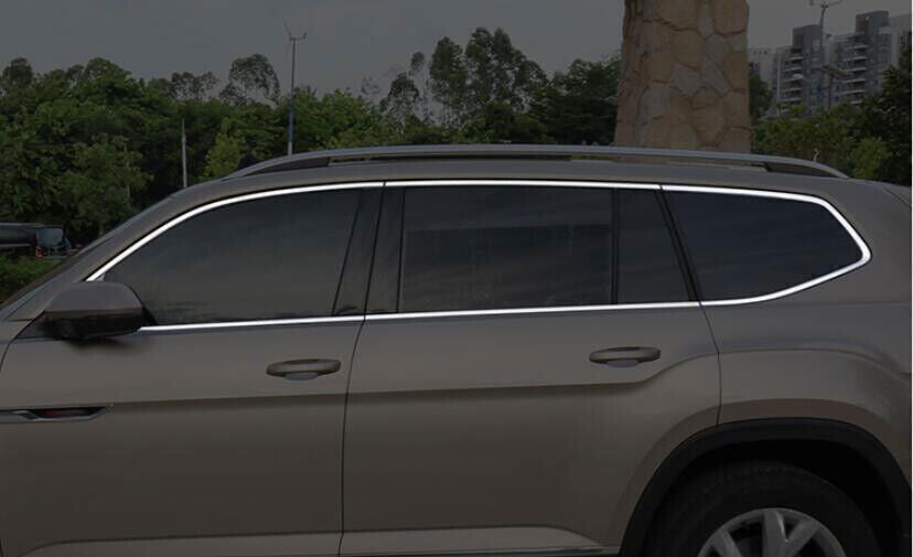 for Volkswagen Atlas 2018-2023 Chrome Look Steel Windows Sill Molding Strip Trim