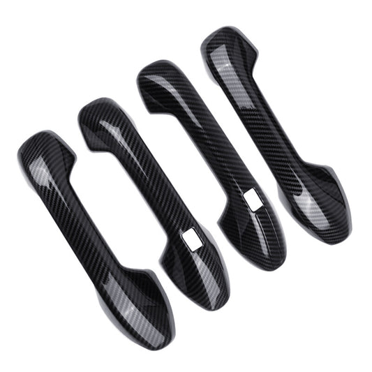 Carbon Fiber Style Door Handle Cover Trim Fit for Hyundai Palisade 2020-2023