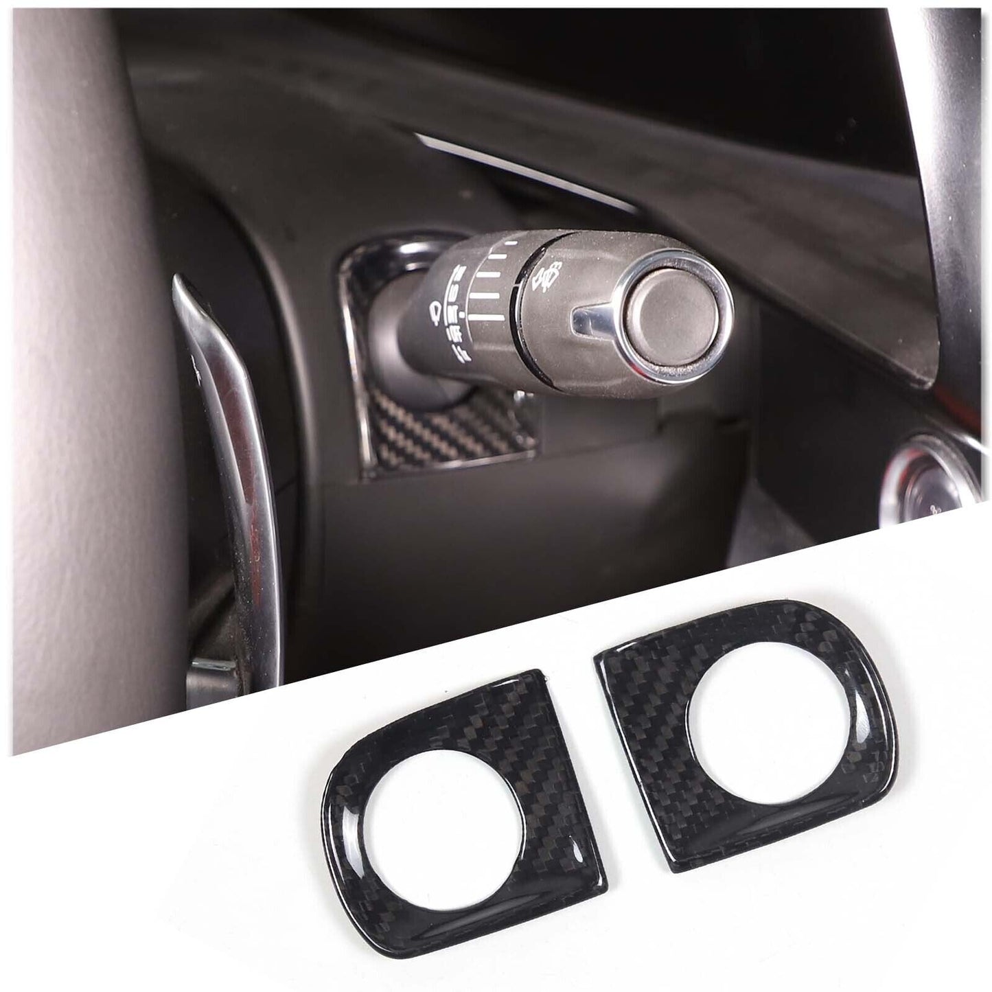 ABS carbon fiber interior door and window edge decorative cover suitable for Corvette C8 2020-2023- v