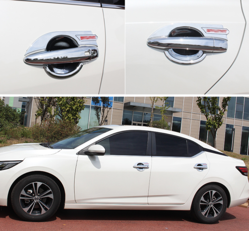 Chrome Exterior Door Bowl Handle Cover Trim for Nissan Sylphy Sentra 2020-2022