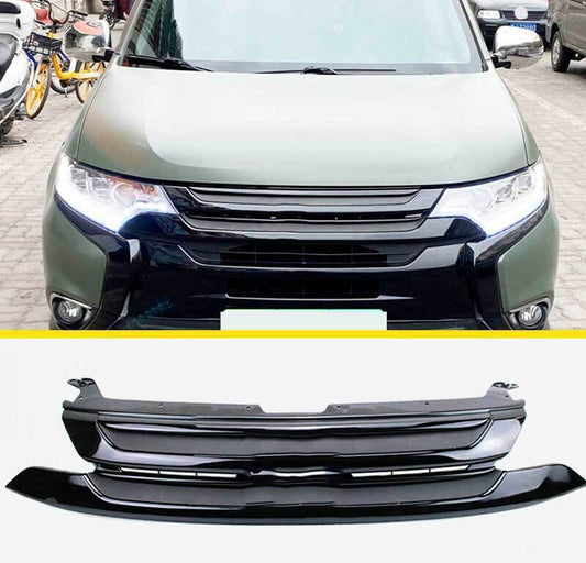 for Mitsubishi Outlander 2016-2020 Black ABS Front Bumper Upper Center Grille 1x