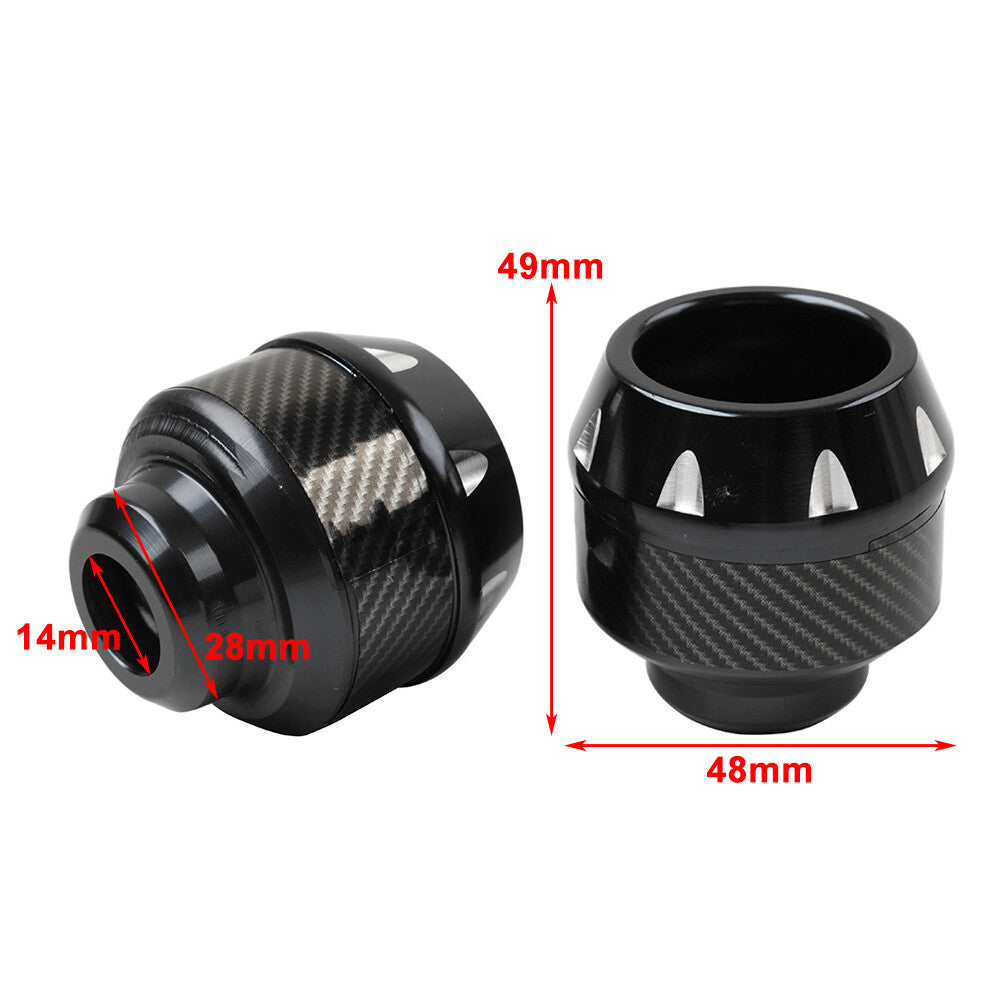 Front Fork Frame Sliders Crash Protection Engine Collision Protector Aluminum BK