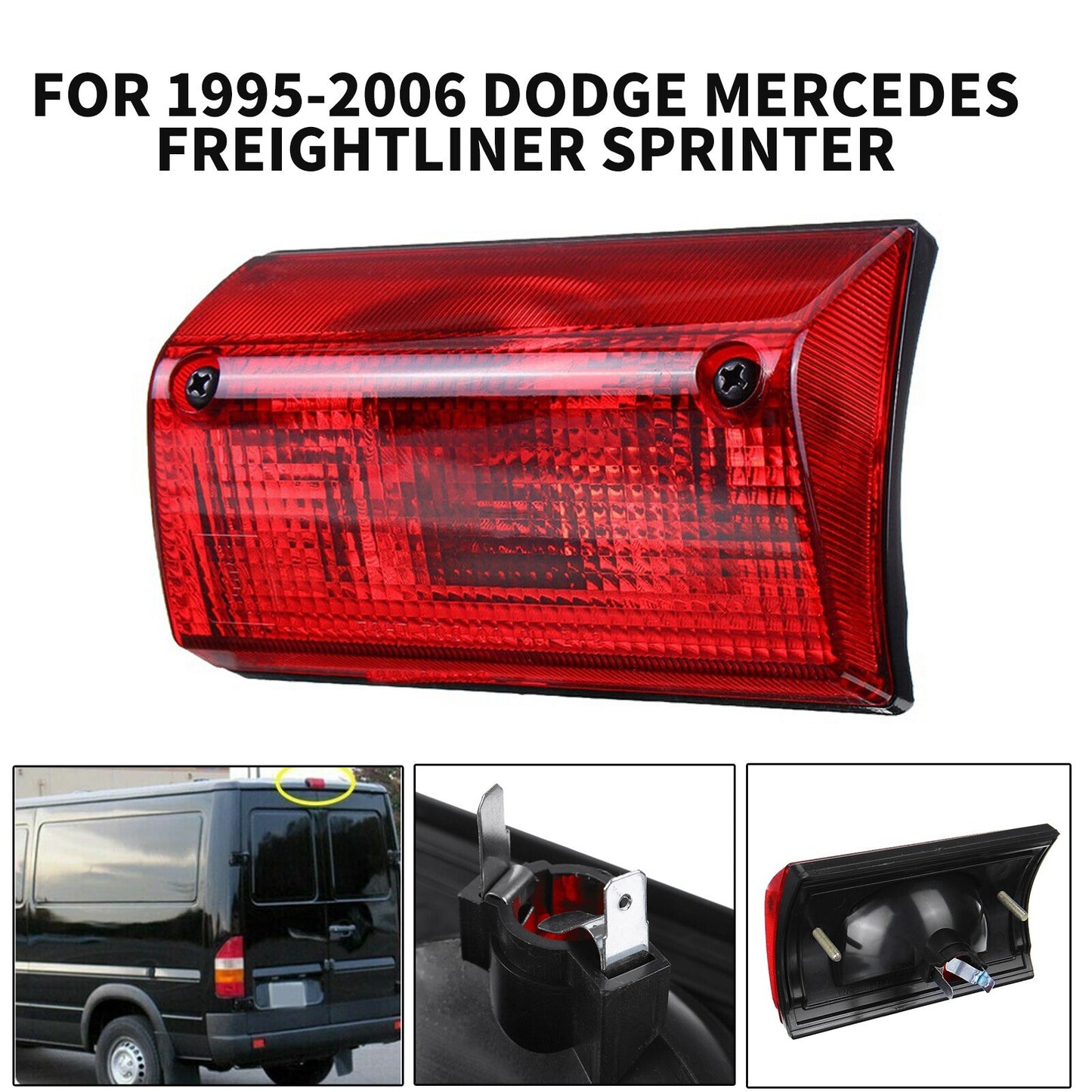 fit 1995-2006 for Dodge for Mercedes for Freightliner Sprinter Rear 3RD Third Brake Lamp AT