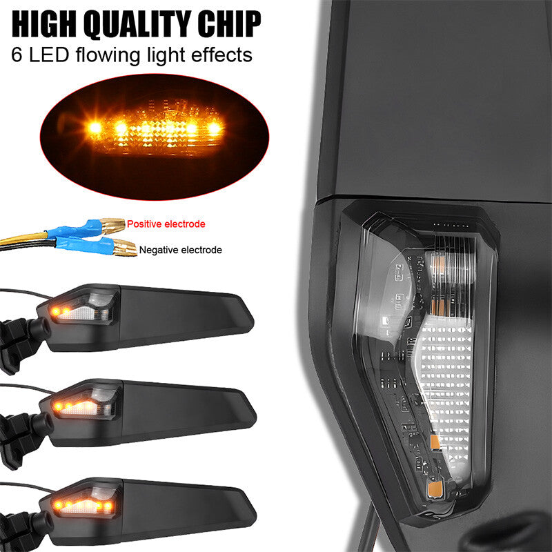 Rear View Mirror With LED Turn Signal Light for Suzuki GSX-R GSXR 600 750 1000