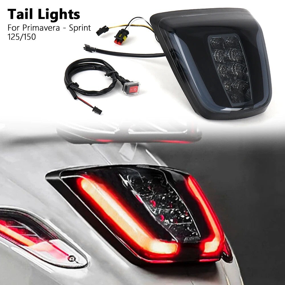 LED Rear Taillight ABS Plastic Stop Indicator For Vespa Primavera Sprint 125 150