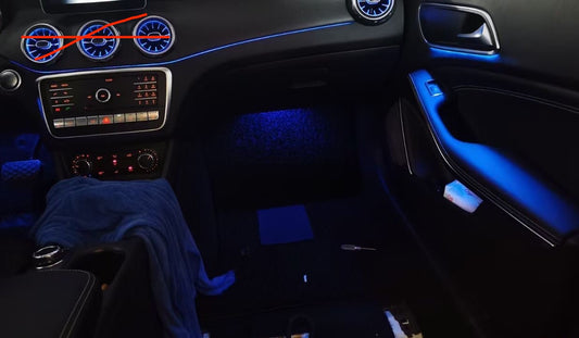 Retrofit Illuminated 12 color LED Ambient light for Mercedes GLA X156 2014-2019