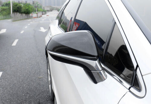 2P ABS Carbon Fiber Exterior Rear View Mirror Cover Trim for Lexus NX 2015-2020