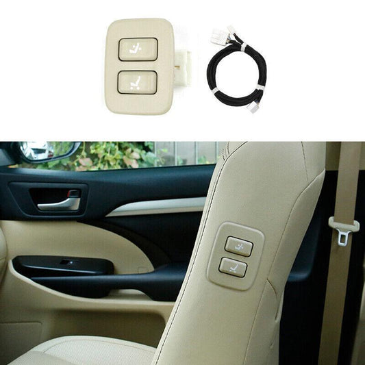 Beige for Co -Pilot for Seat Adjust Button Cover for Toyota Highlander 2014-2019 Replace