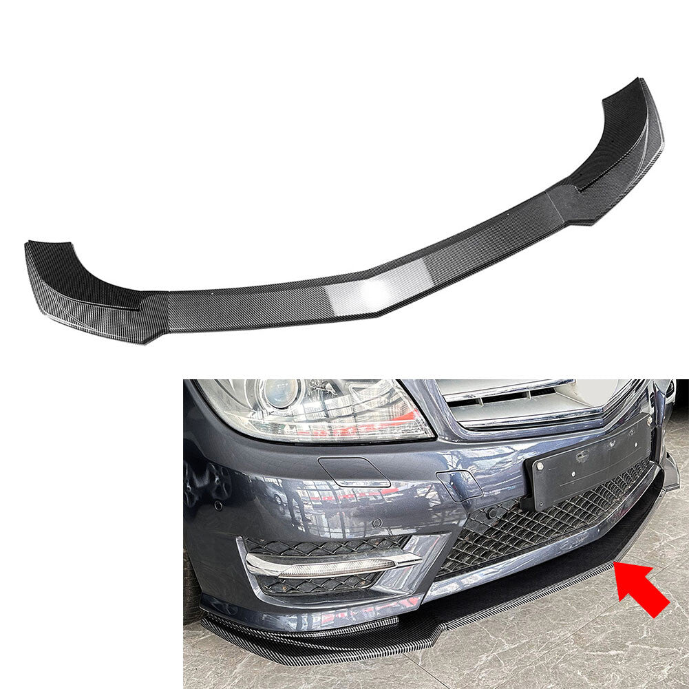Front Bumper Spoiler Fit for Mercedes-Benz C Class W204 S204 Facelift 11-14