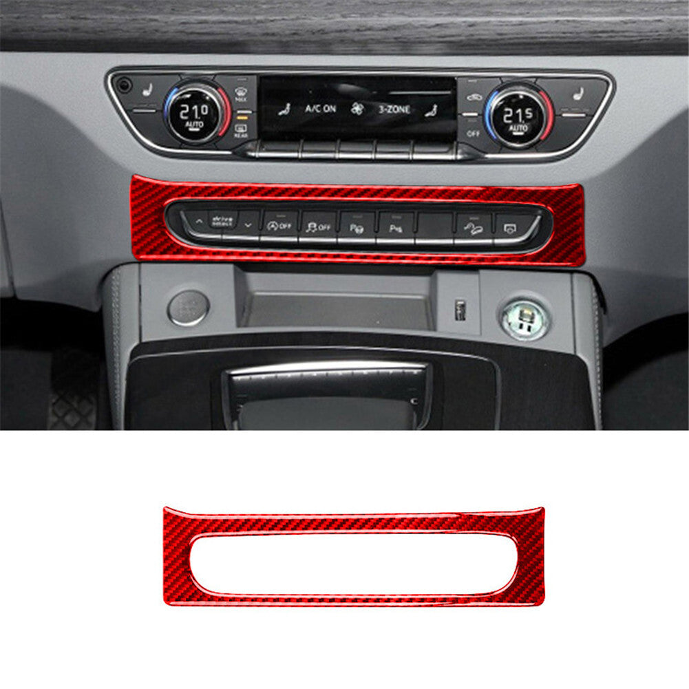4Pcs Red Carbon Fiber Door Handles Panel Cover Trim For Rogue 2014-2016 v