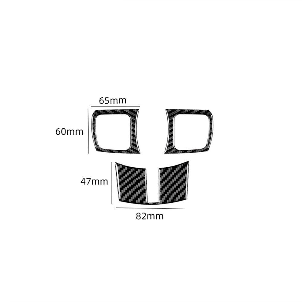 Red Car Headlight Trim Cover Decor Carbon Fiber for Dodge for Challenger 2015-2020 v