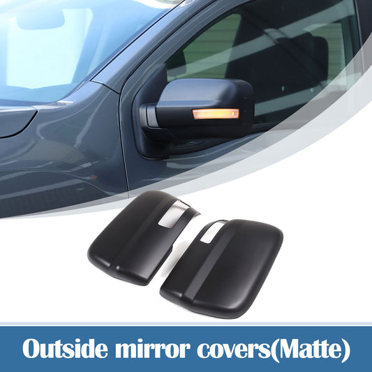 Matte black side mirror caps for Nissan Titan 2016 - 2023 (2 pieces)