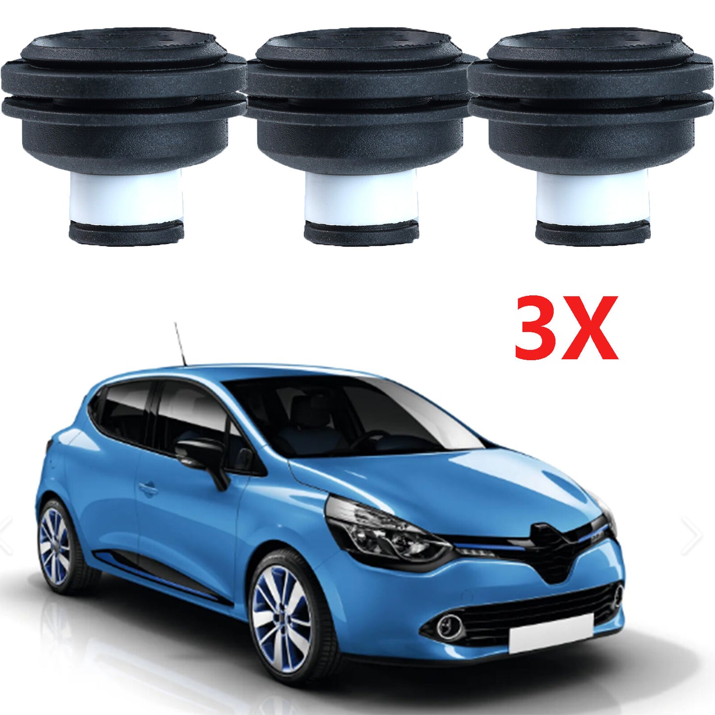 3X Engine Cover Rubber Grommet Mount Clips for Renault Clio Kangoo Megane Scenic